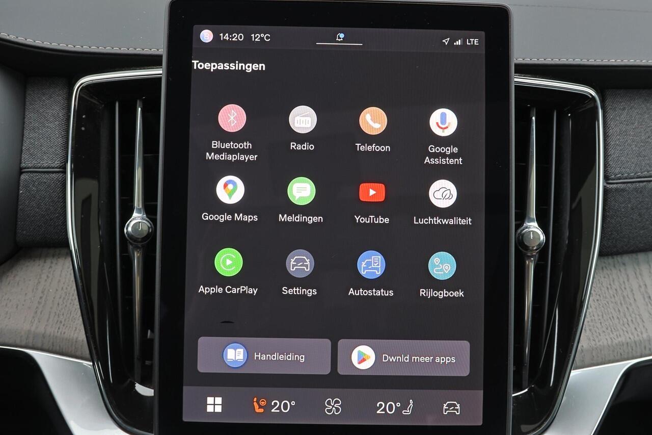 Volvo XC90 T8 Recharge AWD Ultra Dark - Luchtvering - Panorama/schuifdak - IntelliSafe Assist & Surround - 360º Camera - Verwarmde voorstoelen, stuur & achterbank - Parkeersensoren voor & achter - Elektr. bedienb. voorstoelen met geheugen - Head up display - Draadlo