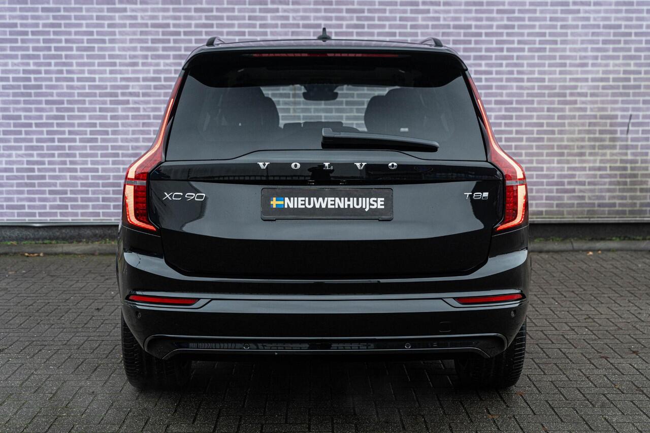 Volvo XC90 T8 Plug-in hybrid AWD Ultra Dark | 7 zits | Adaptieve Cruise Control | Panoramadak | Nappa Lederen Bekleding | Stoelmassage | Harman Kardon Audio | 21" Velgen | Stoel-/Stuurverwarming |