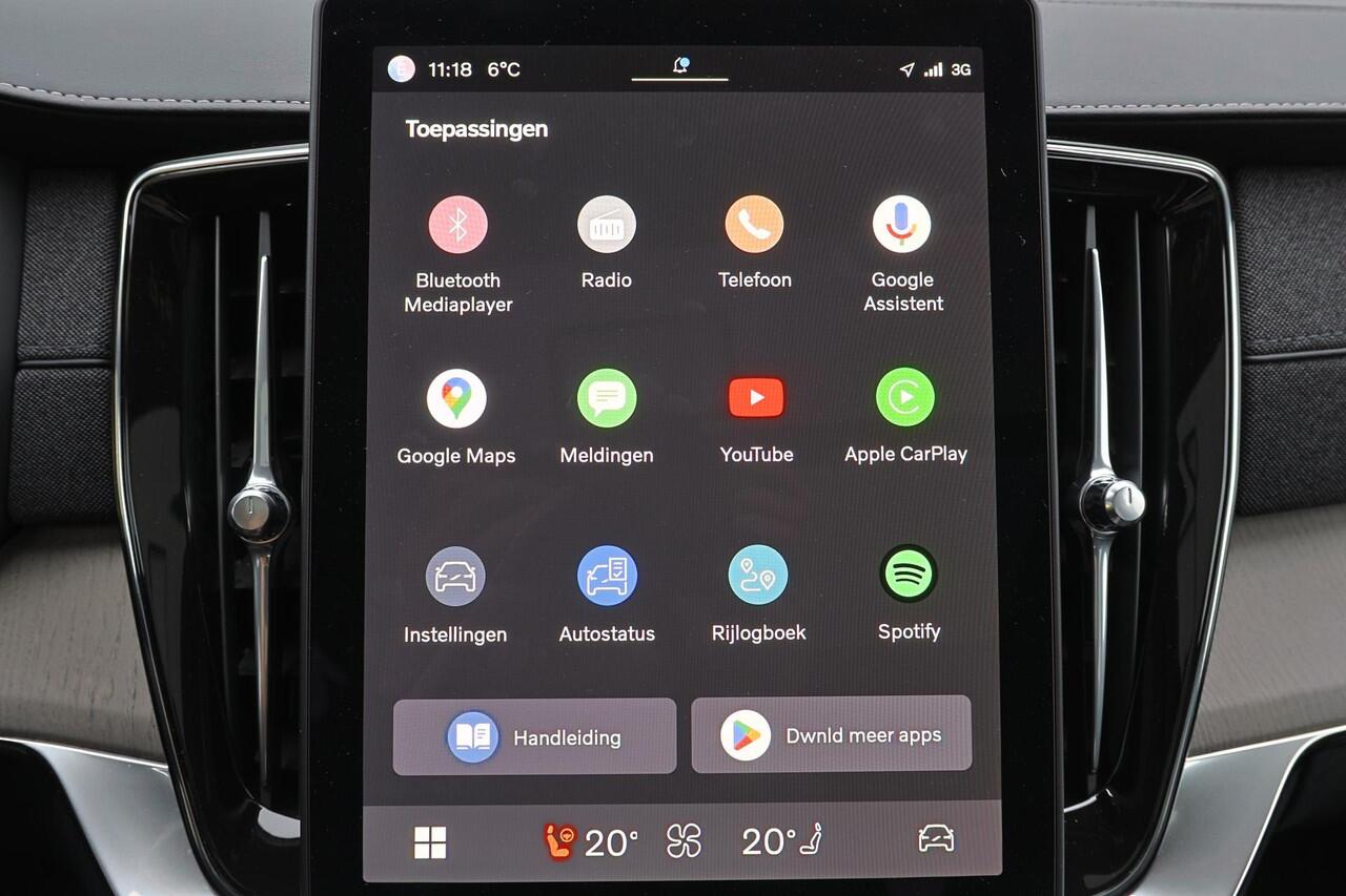 Volvo XC90 T8 Recharge AWD Ultra Dark - Luchtvering - Panorama/schuifdak - IntelliSafe Assist & Surround - 360º Camera - Bowers & Wilkins audio - Adaptieve LED koplampen - Verwarmde voorstoelen, stuur & achterbank - Parkeersensoren voor & achter - Elektr. bedienb. v