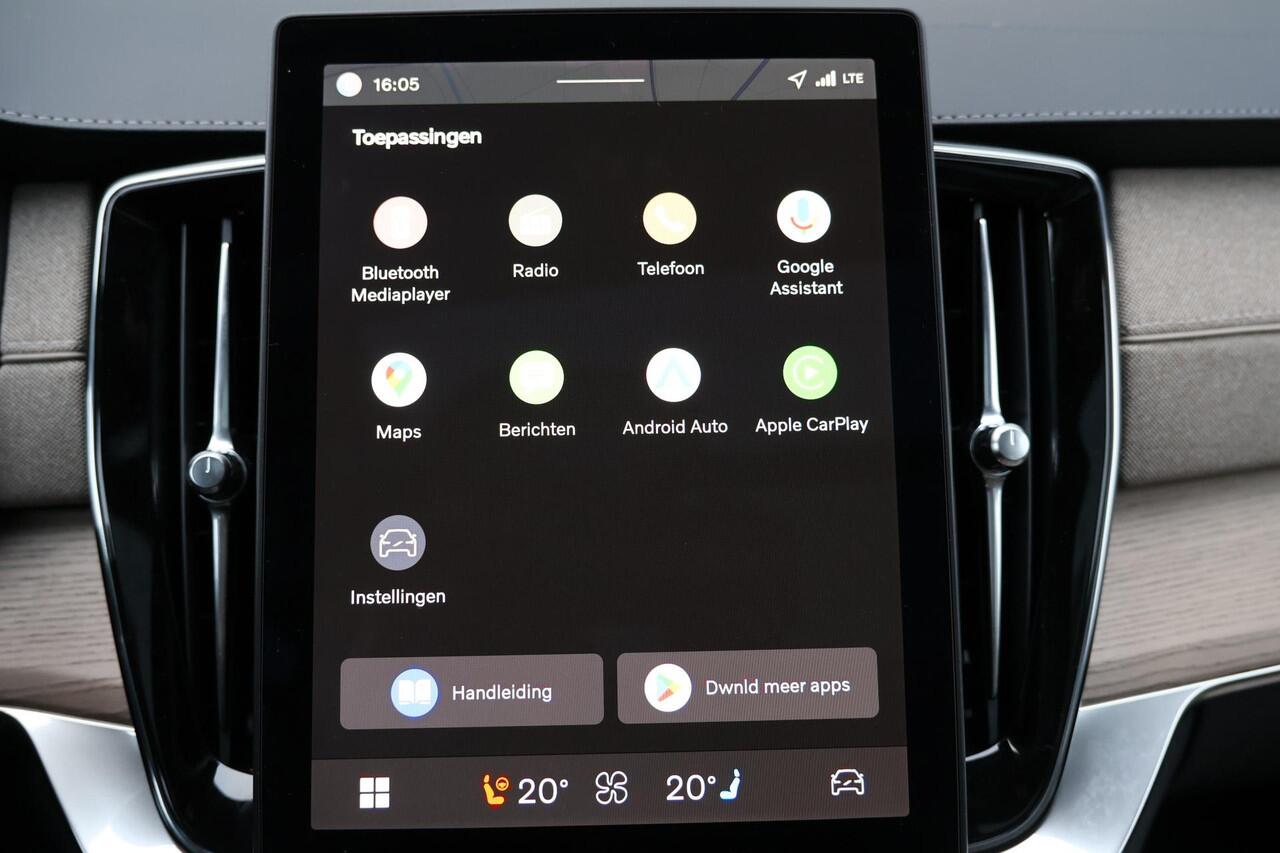 Volvo XC90 T8 Recharge AWD Ultra Bright - Luchtvering - Panorama/schuifdak - IntelliSafe Assist & Surround - 360º Camera - Bowers & Wilkins audio - Adaptieve LED koplampen - Verwarmde voorstoelen, stuur & achterbank - Parkeersensoren voor & achter - Elektr. bedienb.